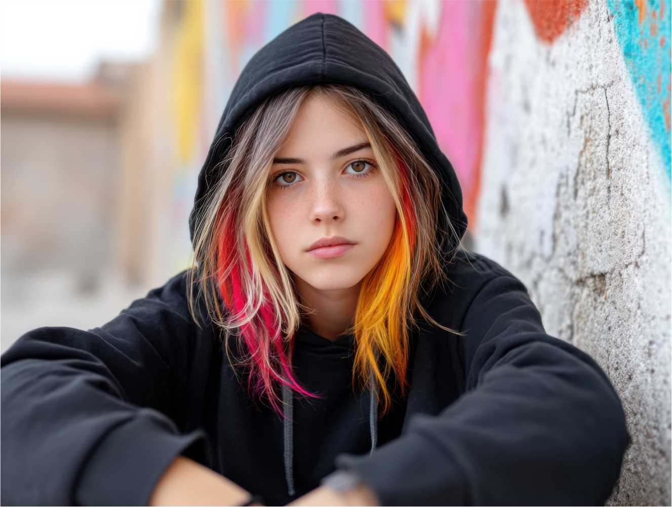 vecteezy_teenager-with-colorful-hair-and-black-hoodie-posing-in-front_61050765-min